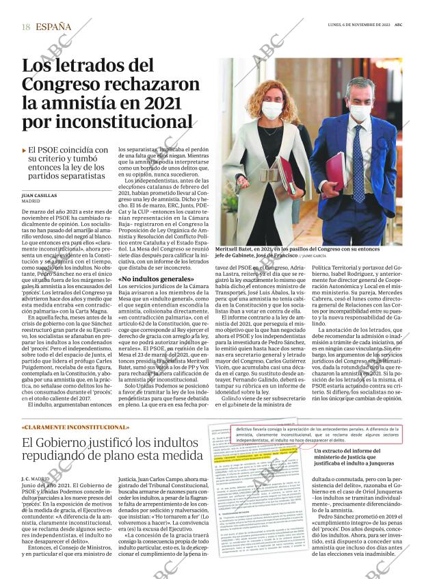 ABC MADRID 06-11-2023 página 18