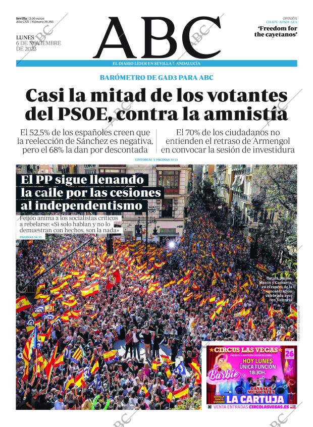ABC SEVILLA 06-11-2023 página 1