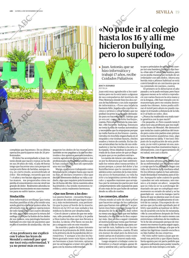 ABC SEVILLA 06-11-2023 página 19