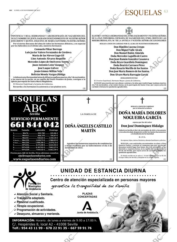 ABC SEVILLA 06-11-2023 página 63