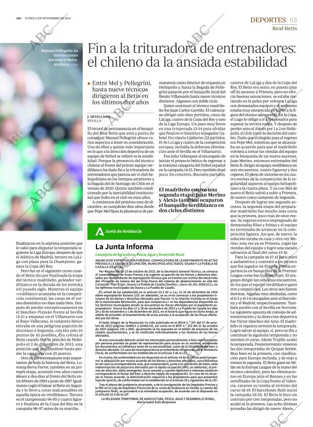 ABC SEVILLA 06-11-2023 página 65