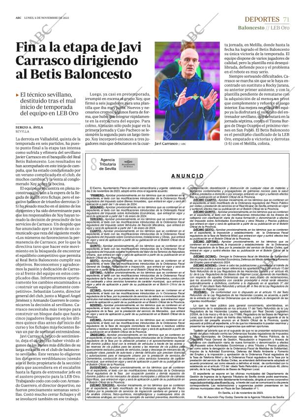 ABC SEVILLA 06-11-2023 página 71