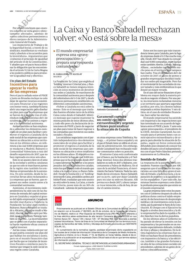 ABC MADRID 10-11-2023 página 19