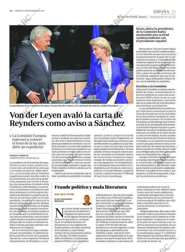 ABC MADRID 10-11-2023 página 23
