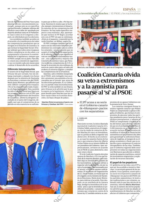 ABC MADRID 11-11-2023 página 13