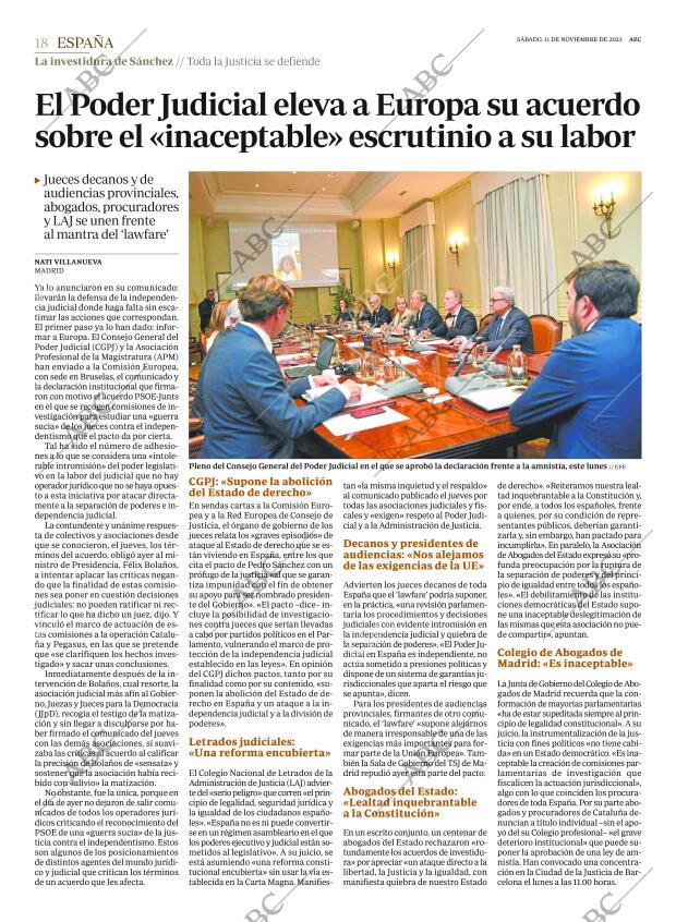 ABC MADRID 11-11-2023 página 18