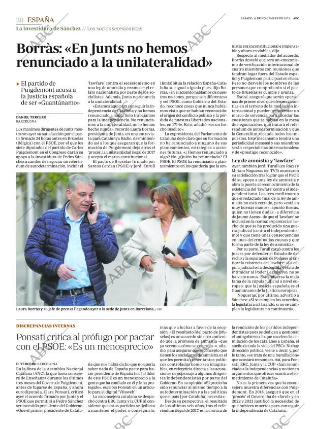 ABC MADRID 11-11-2023 página 20
