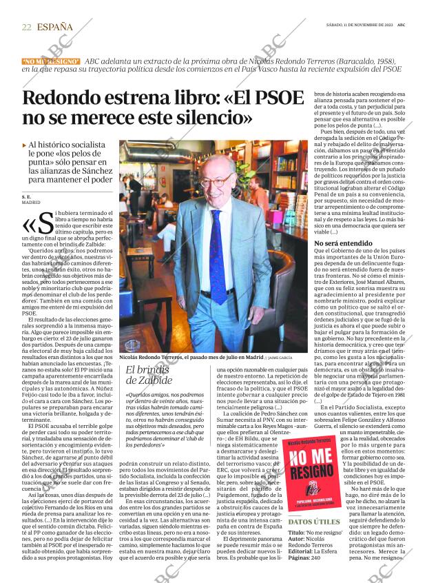 ABC MADRID 11-11-2023 página 22