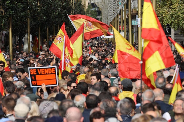 Manifestación organizada por el PP contra la amnistía de Pedro Sánchez en la...