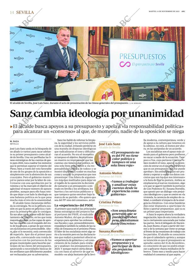 ABC SEVILLA 14-11-2023 página 14