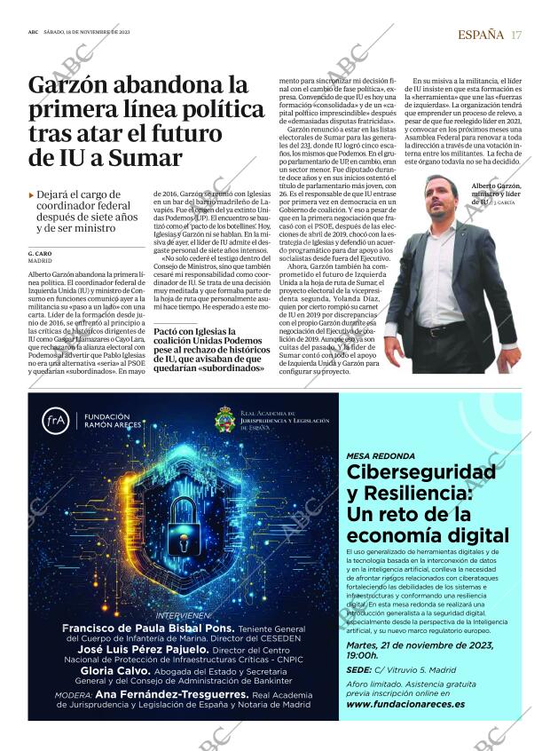 ABC MADRID 18-11-2023 página 17