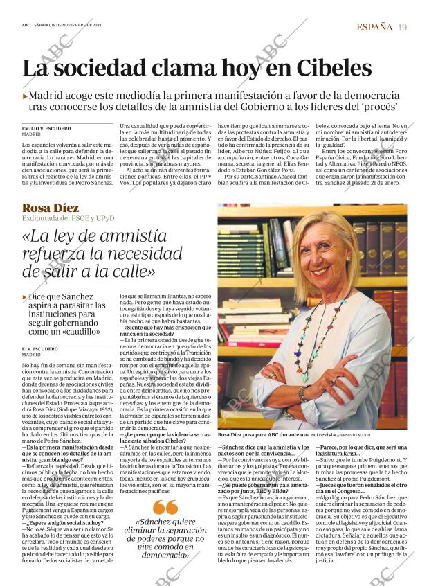 ABC MADRID 18-11-2023 página 19