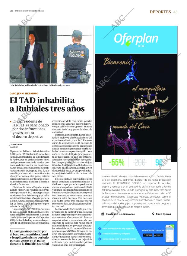 ABC MADRID 18-11-2023 página 43