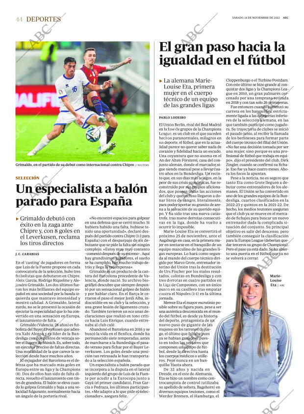 ABC MADRID 18-11-2023 página 44