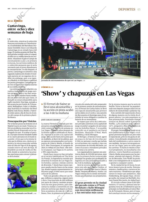 ABC MADRID 18-11-2023 página 45
