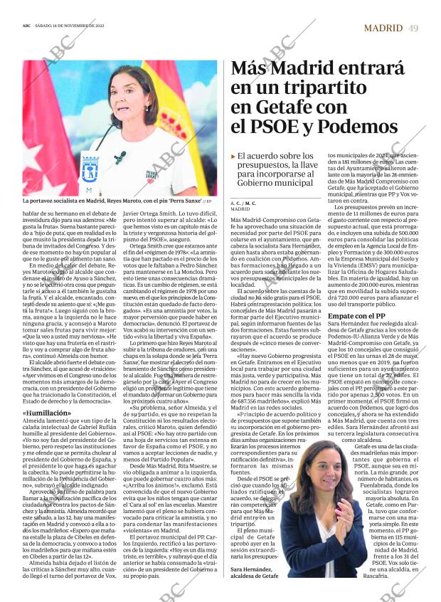 ABC MADRID 18-11-2023 página 49