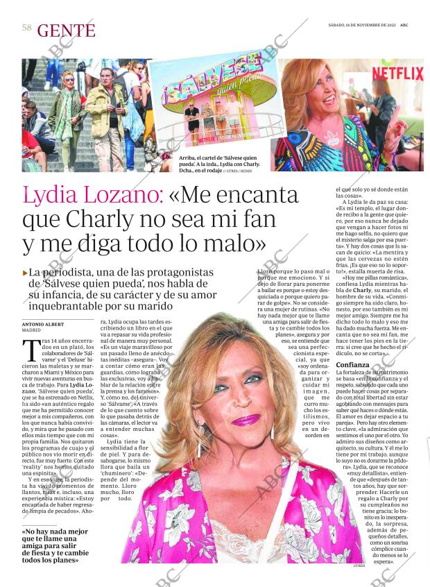 ABC MADRID 18-11-2023 página 58