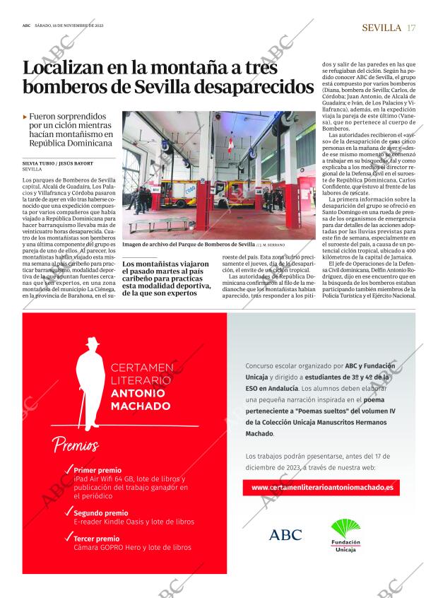 ABC SEVILLA 18-11-2023 página 17