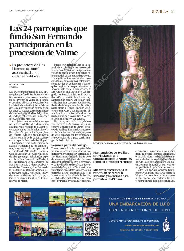 ABC SEVILLA 18-11-2023 página 21