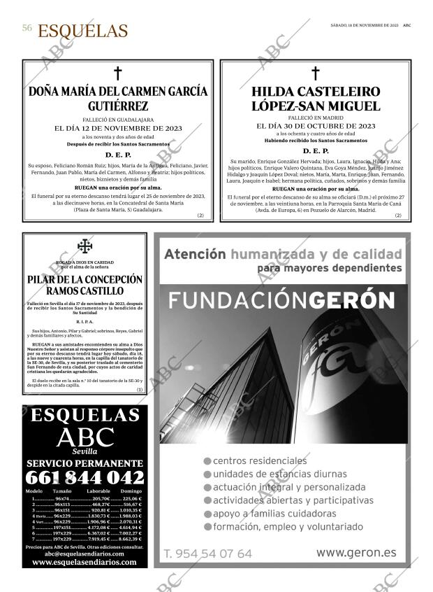 ABC SEVILLA 18-11-2023 página 56