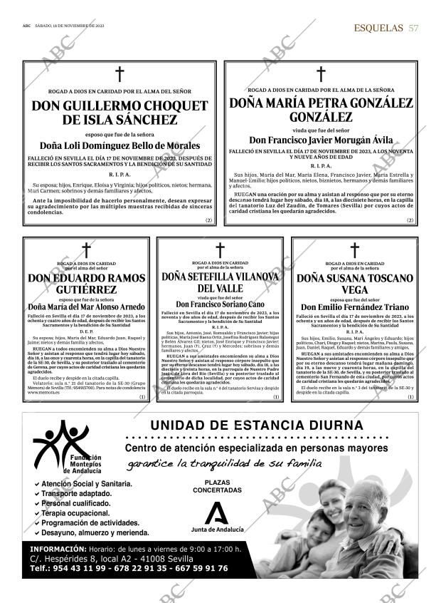 ABC SEVILLA 18-11-2023 página 57