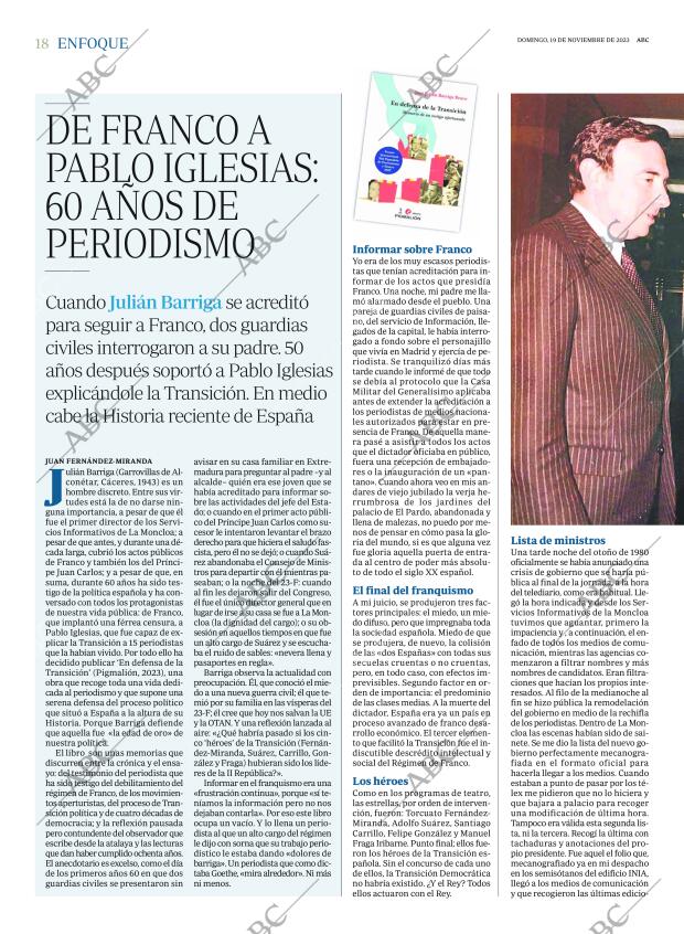 ABC MADRID 19-11-2023 página 18