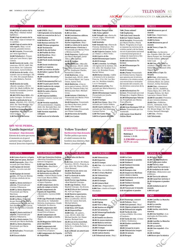ABC MADRID 19-11-2023 página 85