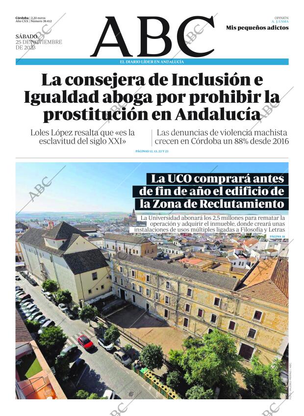 ABC CORDOBA 25-11-2023 página 1