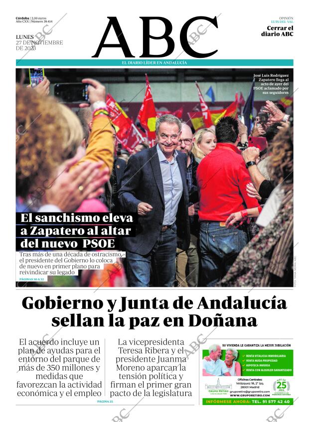 ABC CORDOBA 27-11-2023 página 1