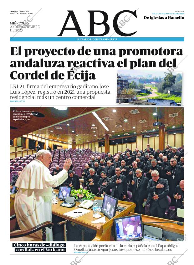 ABC CORDOBA 29-11-2023 página 1