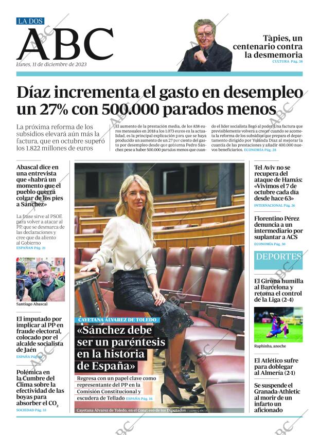 ABC MADRID 11-12-2023 página 2