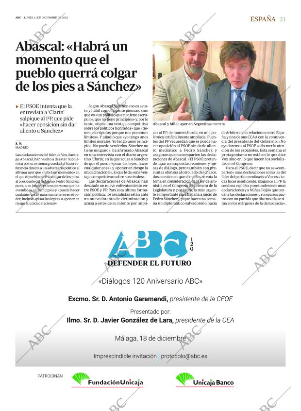 ABC MADRID 11-12-2023 página 21