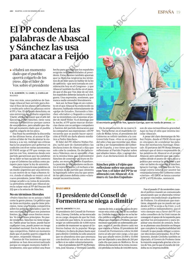 ABC MADRID 12-12-2023 página 19