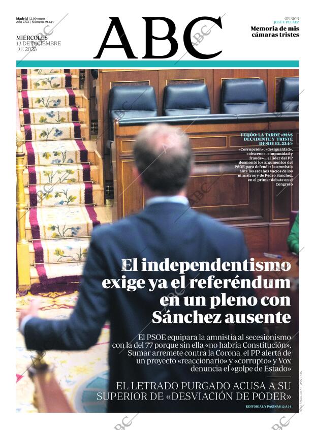 ABC MADRID 13-12-2023 página 1