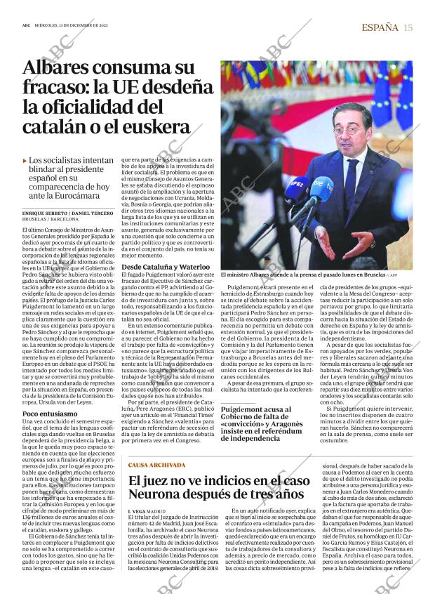 ABC MADRID 13-12-2023 página 15