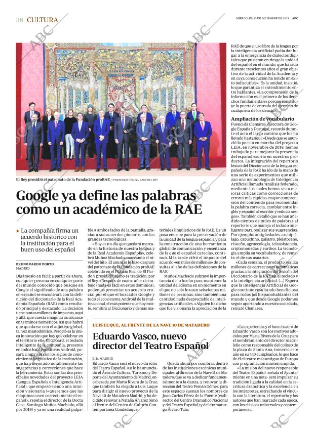 ABC MADRID 13-12-2023 página 38