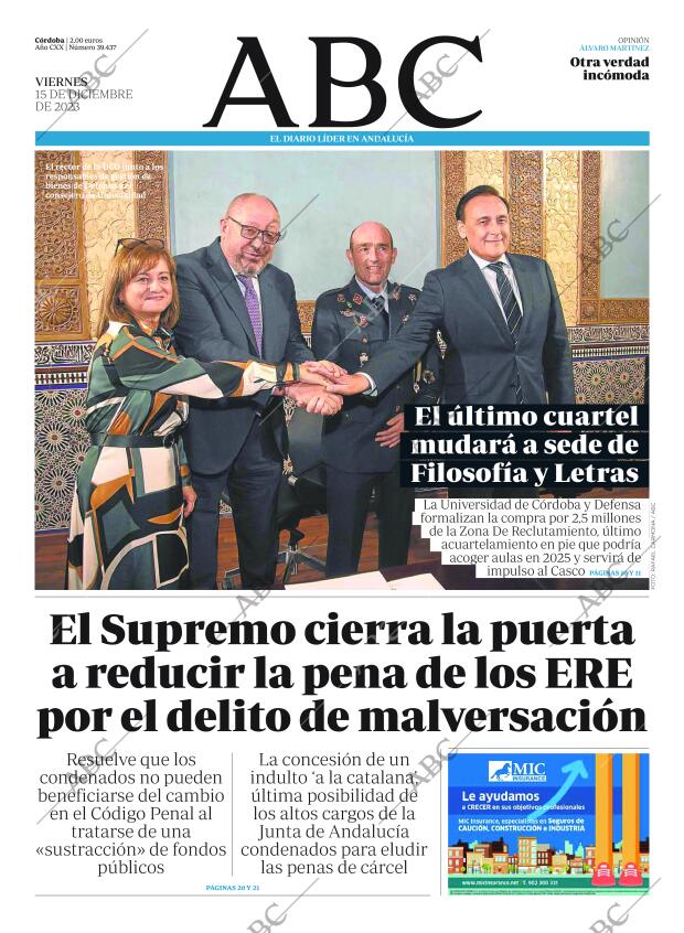 ABC CORDOBA 15-12-2023 página 1