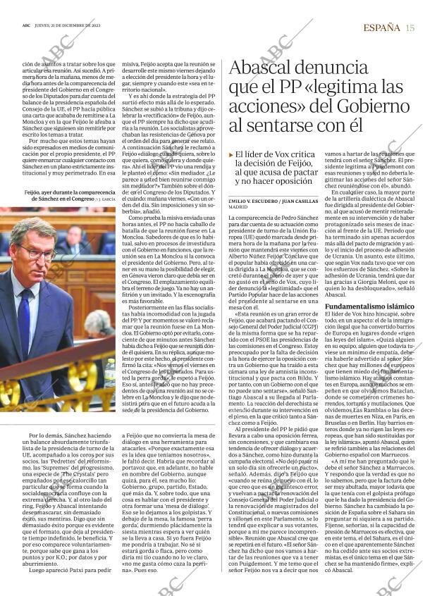 ABC MADRID 21-12-2023 página 15