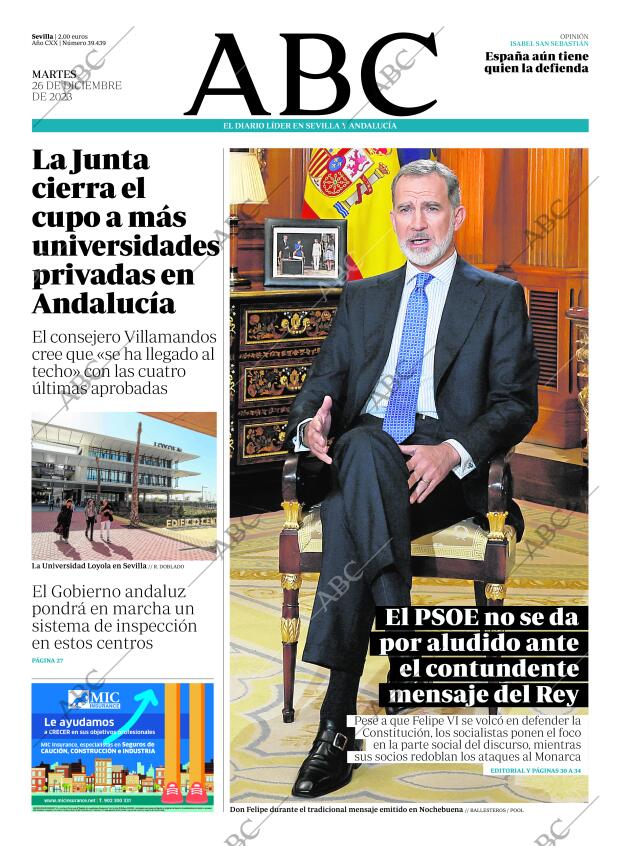 ABC SEVILLA 26-12-2023 página 1