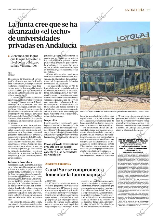 ABC SEVILLA 26-12-2023 página 27