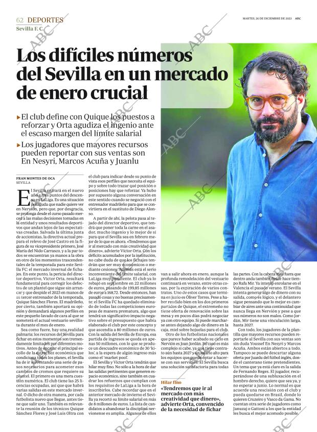 ABC SEVILLA 26-12-2023 página 62