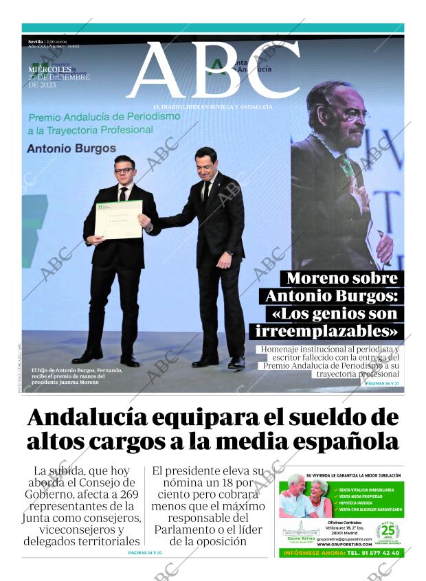 ABC SEVILLA 27-12-2023 página 1