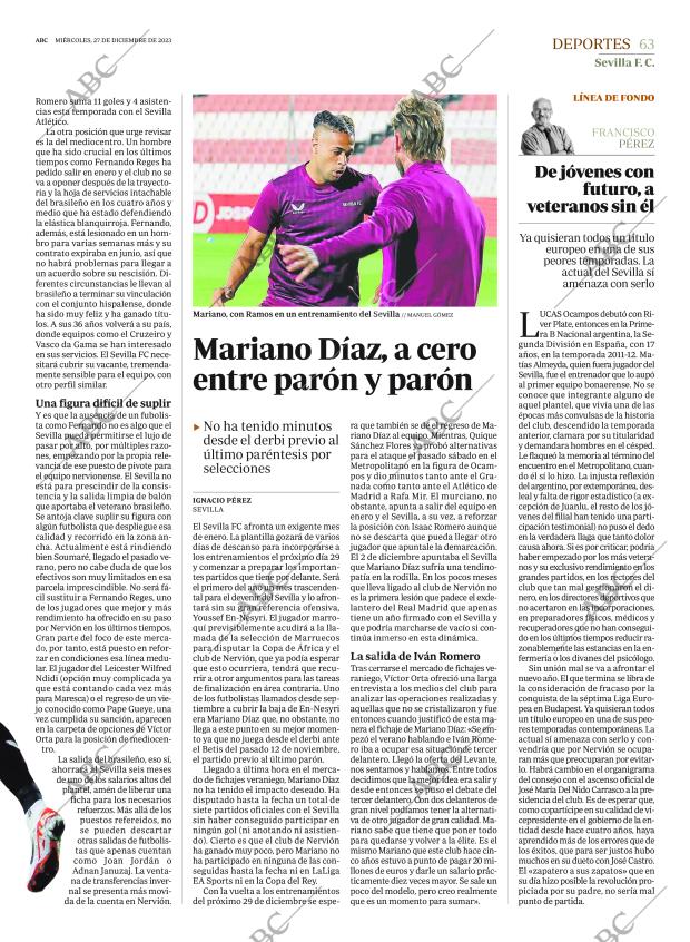 ABC SEVILLA 27-12-2023 página 63