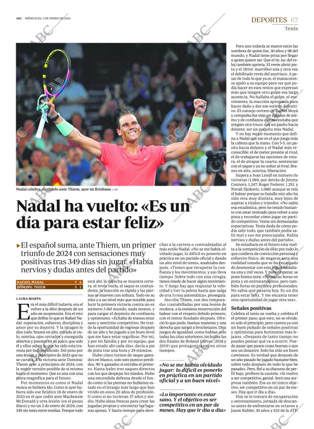 ABC SEVILLA 03-01-2024 página 67