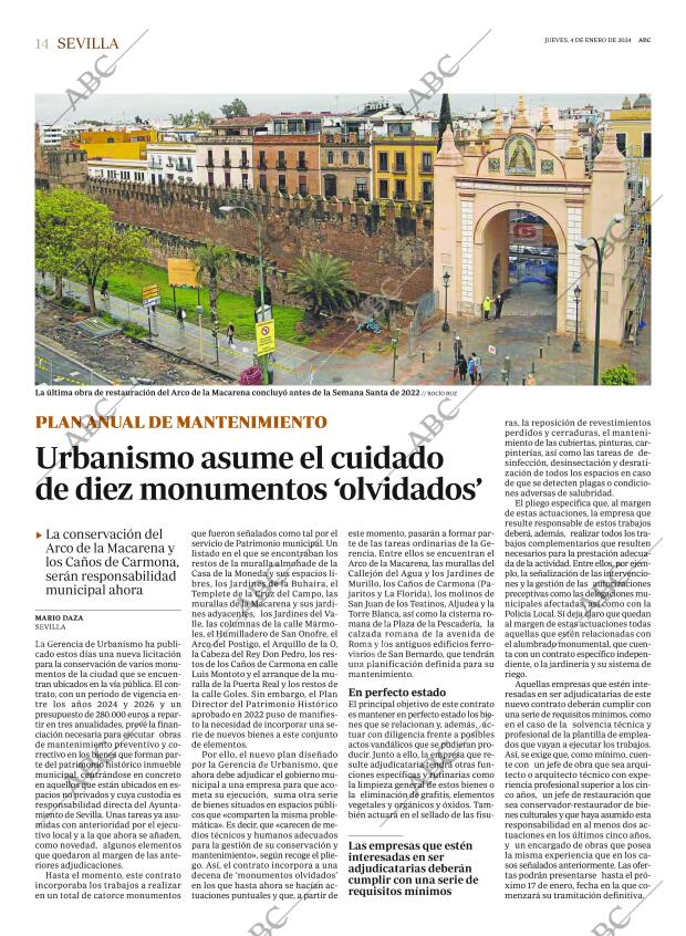 ABC SEVILLA 04-01-2024 página 14