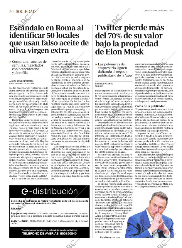 ABC SEVILLA 04-01-2024 página 50