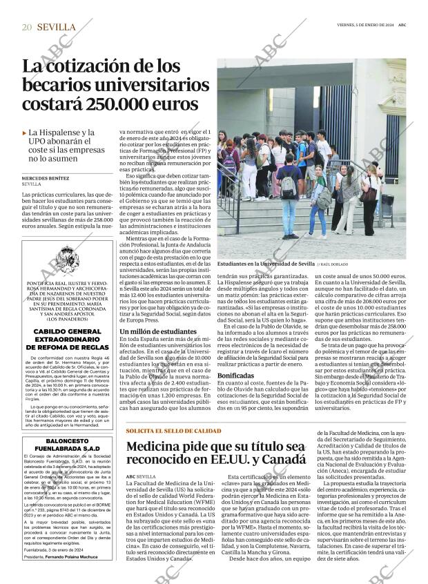 ABC SEVILLA 05-01-2024 página 20