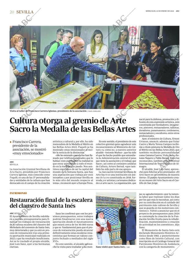ABC SEVILLA 10-01-2024 página 20