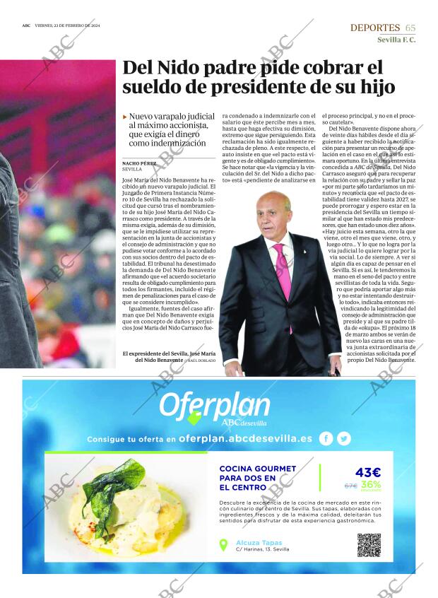 ABC SEVILLA 23-02-2024 página 65