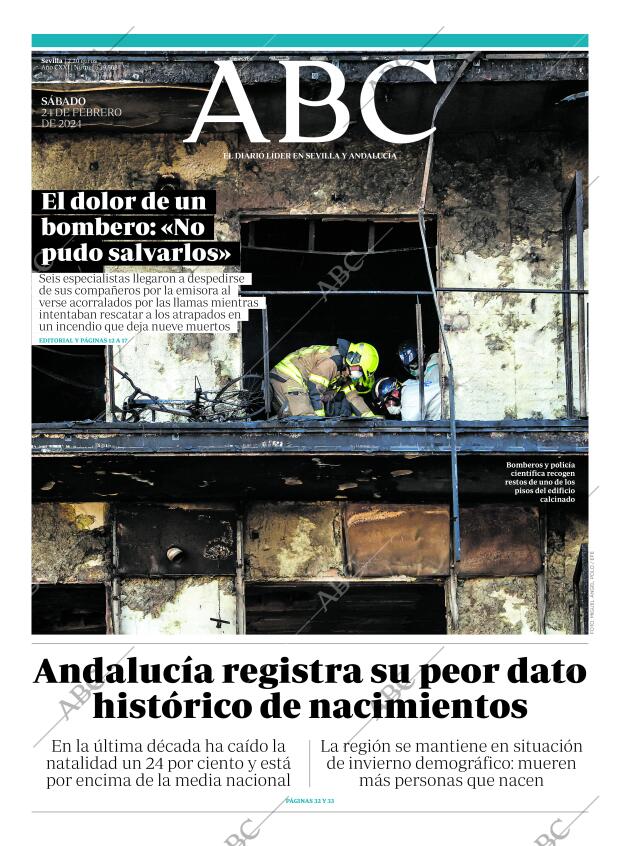 ABC SEVILLA 24-02-2024 página 1